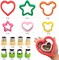 Sandwich Cutter for Kids 18 Pcs Stainless Steel Mickey Mouse Heart Star